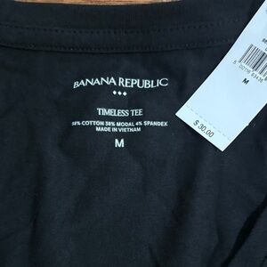 Banana Republic Black Timeless Tee - Crew Neck